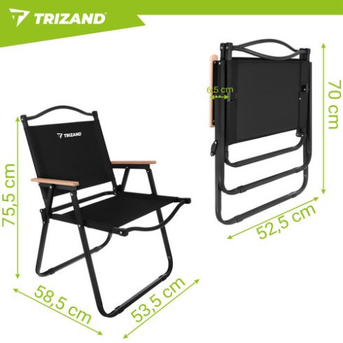 Garden chair 54x56x79cm black Trizand