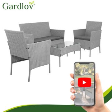 Gardlov 26910 gray rattan garden furniture