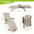 Folding garden lounger 60x177x30cm Trizand
