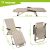 Folding garden lounger 60x177x30cm Trizand