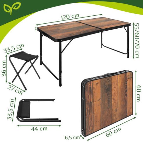 Gardlov folding garden table + 4 chairs