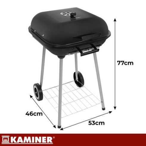 Kerti grill fedővel 53x77x46cm Kaminer