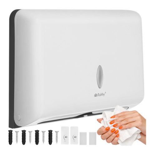 Ruhhy white paper towel dispenser