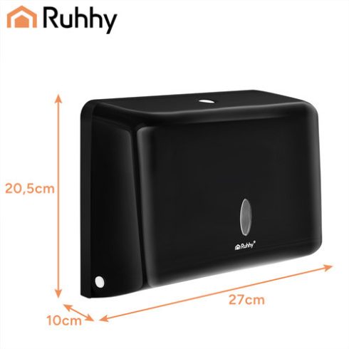 Ruhhy black paper towel dispenser