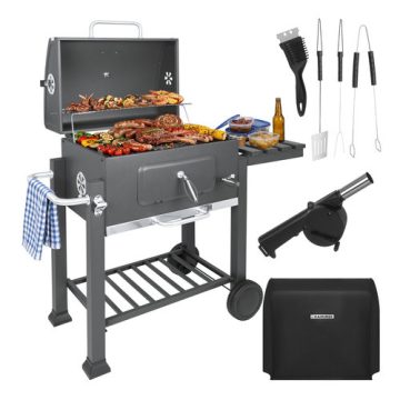 Kerti grill fedővel 116x70x110cm Kaminer