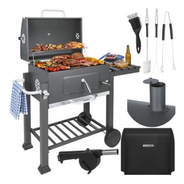 Kerti grill fedővel 114x67x120cm Kaminer