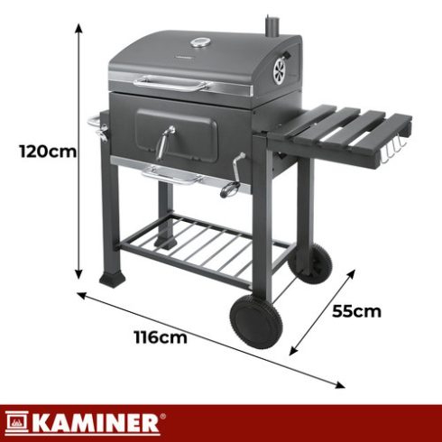 Kerti grill fedővel 114x67x120cm Kaminer