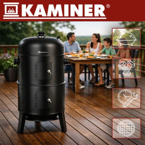 Kerti grill fedővel 44x80x42cm Kaminer
