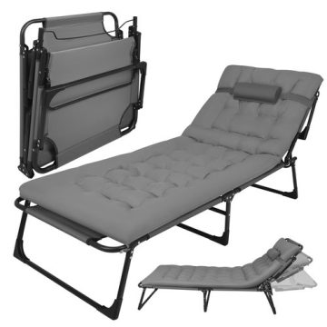 Folding garden lounger 192x68x28cm Trizand