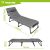 Folding garden lounger 192x68x28cm Trizand