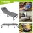 Folding garden lounger 192x68x28cm Trizand