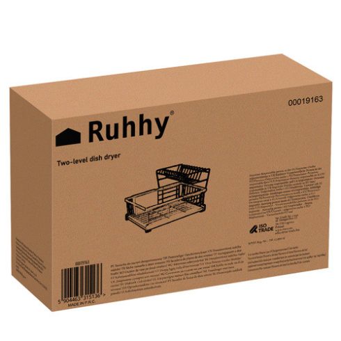 Ruhhy two-level dish drying rack