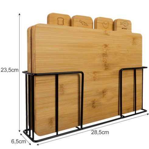Bamboo chopping board - 4 pcs Ruhhy
