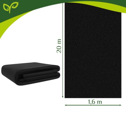Black agrotextile 1.6x20m 50g/m2 Gardlov
