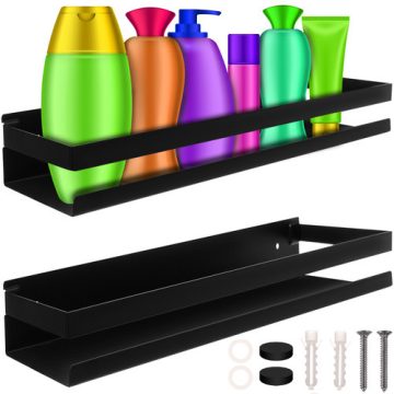 Ruhhy black bathroom shelf
