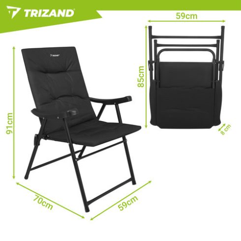 Krzesło turystyczne 59x70x91cm Trizand