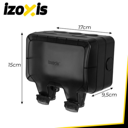 Double external socket 17x11x10cm Izoxis