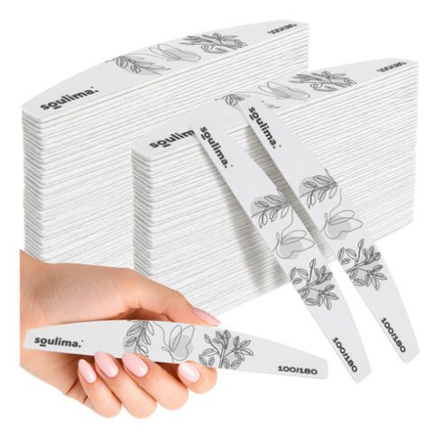 Slim nail file - boat shape 100 pcs Soulima