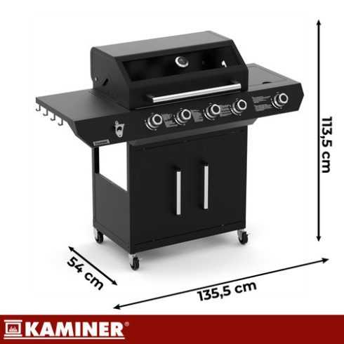 Grill gazowy 4+1 17kW Varen Black 5.0 Kaminer