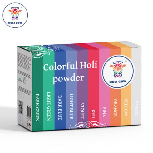 Holi Color Powder Set 10x100g Holi Cow 27334