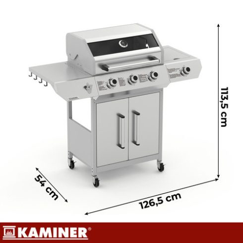 Gáz grill 3+1 13,5kW Varen 4,0 Tűzhelyek