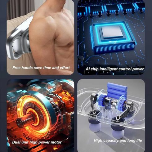 MDHL MD-8078 Masszírozó készülék 4 vibrációs fejjel Masszázs Gép