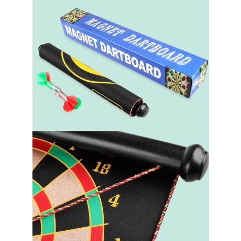 TOP! Nagy méretű mágneses darttábla két oldallal és mágneses nyilakkal