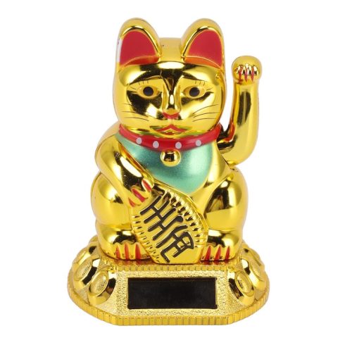 Maneki Neko  Műanyag, Arany Dísztárgy 5,7x4,5x8 cm