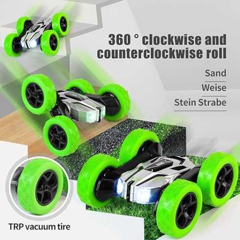 Krc Fancy Stunt Atom Max 2.4G RC Távirányitású Átfordulós Duplaoldalú Kaszkadőr Autó