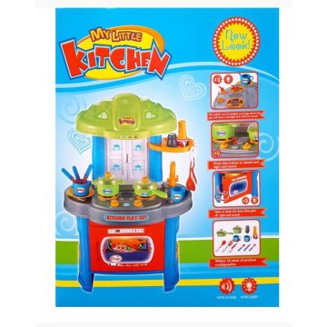   My Little Kitchen Elemes Játék Konyha Fénnyel Hanggal és Sok Élethű Funkcióval 67 Cm magas