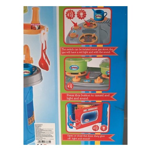 My Little Kitchen Elemes Játék Konyha Fénnyel Hanggal és Sok Élethű Funkcióval 67 Cm magas