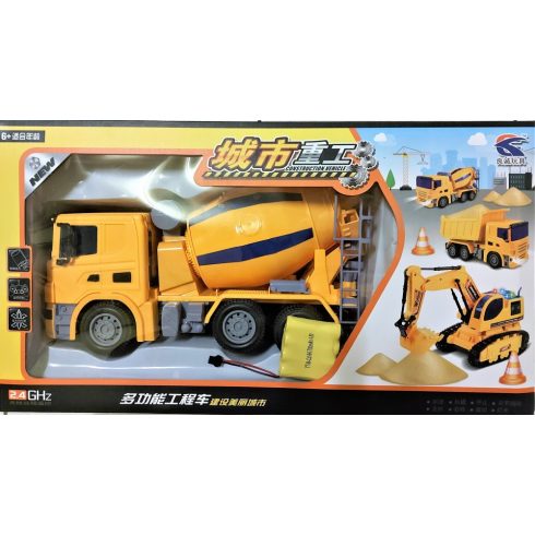 1:24 RC Távirányítós Zhorya Merci 30 Cm Rc Távirányítós Beton Mixer Kamion