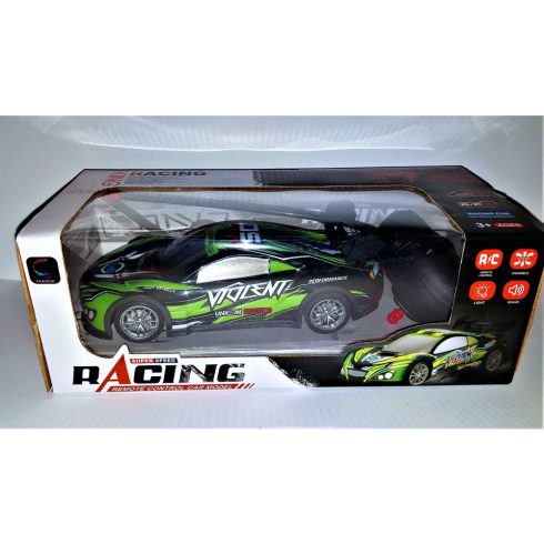 Violent 1:24 Gyors Zenélő Világító Rc Távirányítós Kisautó 27 Mhz Autó