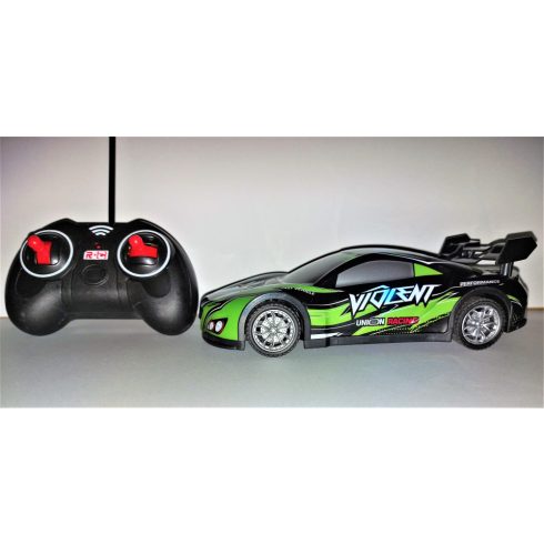 Violent 1:24 Gyors Zenélő Világító Rc Távirányítós Kisautó 27 Mhz Autó