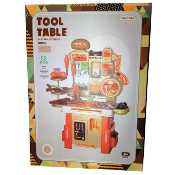   Tool Table Legolcsóbb Gyerek Játék Szerszámos Asztal és Szett  53 Darabos Készlet Szerszámasztal
