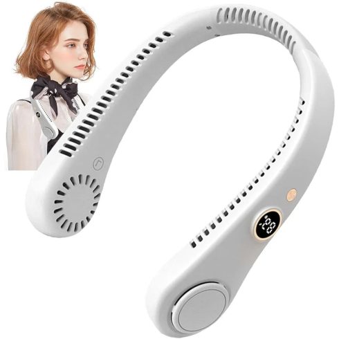 Ainichi Minőségi nyakventilátor, személyi hordozható, csendes ventilátor - USB-s hűtőventilátorok, 5 szélsebesség férfiaknak, nőknek, utazáshoz, túrázáshoz, kerékpározáshoz