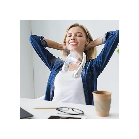 Ainichi Minőségi nyakventilátor, személyi hordozható, csendes ventilátor - USB-s hűtőventilátorok, 5 szélsebesség férfiaknak, nőknek, utazáshoz, túrázáshoz, kerékpározáshoz