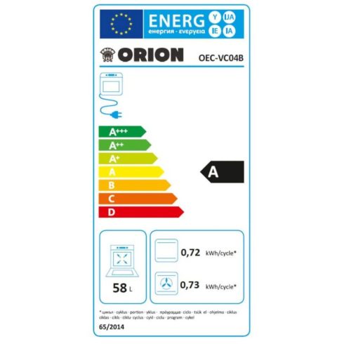 ORION OEC-VC04B Kerámialapos Tűzhely Bemutató Darab Fekete