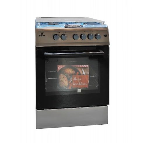 Orion OGO-CFIN Kombinált tűzhely, 64L, 4 gázégő, Légkeverés, D energiaosztály, Inox Bemutató Darab