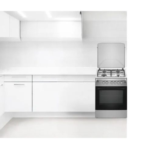 Orion OGO-CFIN Kombinált tűzhely, 64L, 4 gázégő, Légkeverés, D energiaosztály, Inox Bemutató Darab