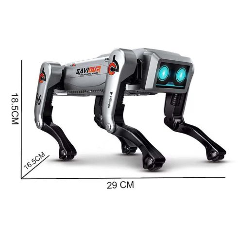 Távirányítós Robotkutya Játék gyerekeknek Mesterséges intelligencia által vezérelt interaktív funkciókkal, sétáló, táncoló okos kiskutya robot LED szemekkel, programozható műveletekkel és hangeffektusokkal