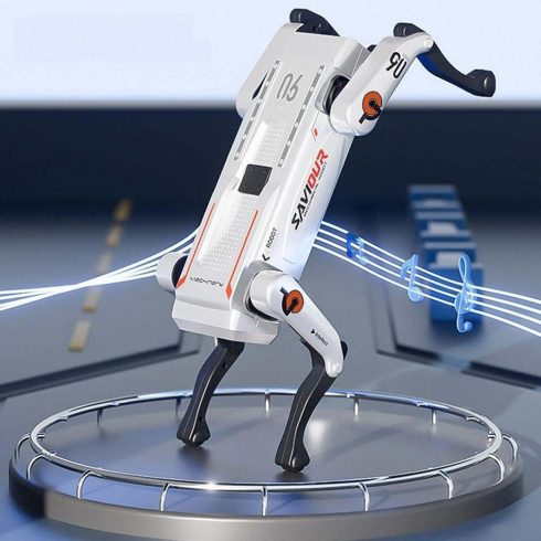 Távirányítós Robotkutya Játék gyerekeknek Mesterséges intelligencia által vezérelt interaktív funkciókkal, sétáló, táncoló okos kiskutya robot LED szemekkel, programozható műveletekkel és hangeffektusokkal