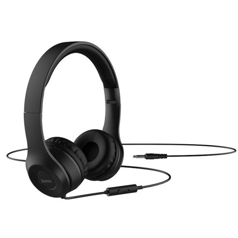 Vezetékes fejhallgató Jack 3,5 mm Hoco W21 fekete