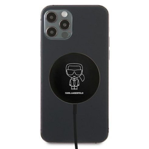 Vezeték nélküli töltő Karl Lagerfeld 15W MagSafe KLCBMSIKBK