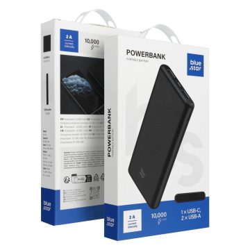 Powerbank Blue Star W1061 2A 10000 mAh fekete