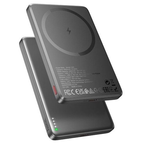 Powerbank compatible with MagSafe Hoco 5000 mAh QC PD 2A 20W Q26 metal gray