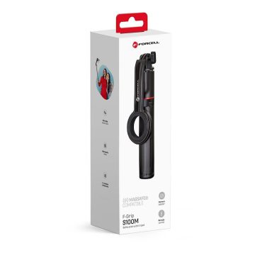  FORCELL F-GRIP MagSelfie S100M selfie stick vezeték nélküli távirányítóval, fekete