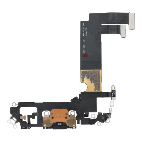 Töltő rugalmas USB IPHONE 12 mini-fekete telefonhoz (húzott)