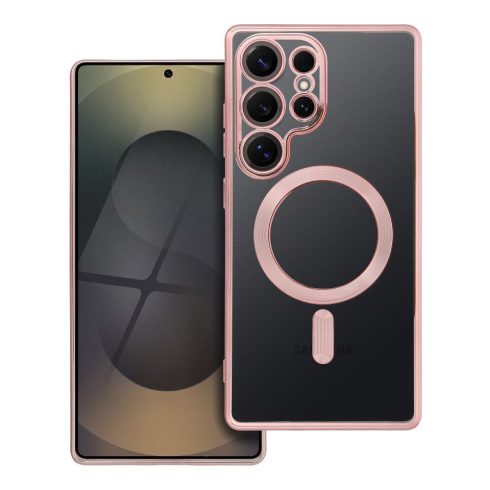 Case for Samsung S25 ULTRA Electro Mag Cover compatible with MagSafe gold-rose