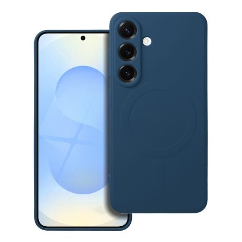 SILICONE MAG COVER case compatible with MagSafe for SAMSUNG S25 blue